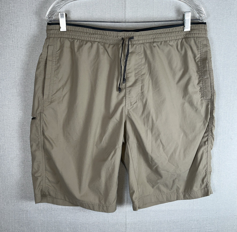 Kuhl Kruiser Shorts Mens Size Large Tan Hiking Nylon Lightweight 5249 9" Inseam